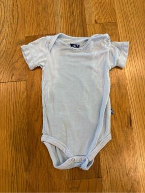 Kickee Pants Light Blue Short-Sleeve One-Piece Bodysuit